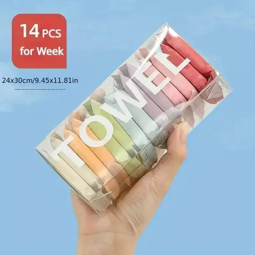14pcs/box Disposable Washcloth Portable Travel Towel Thickened