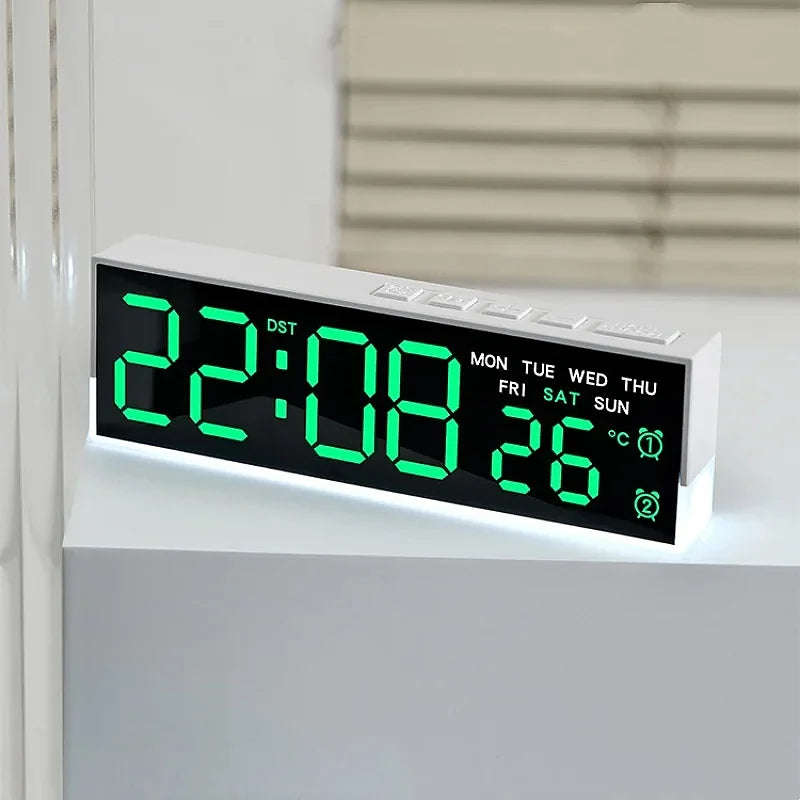 USB Powered Digital Alarm Clock with White Mood Light TEMP Week 2