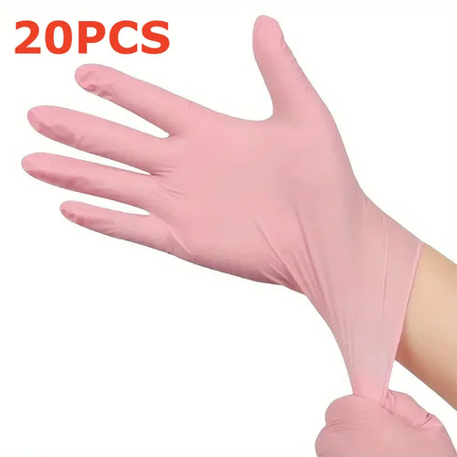 20/50/100PCS Pink Nitrile Disposable Gloves 3.5mil Latex Free
