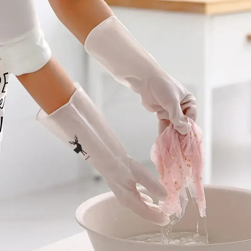 Waterproof Housework Cleaning Gloves Kitchen Cleaning Latex Laundry