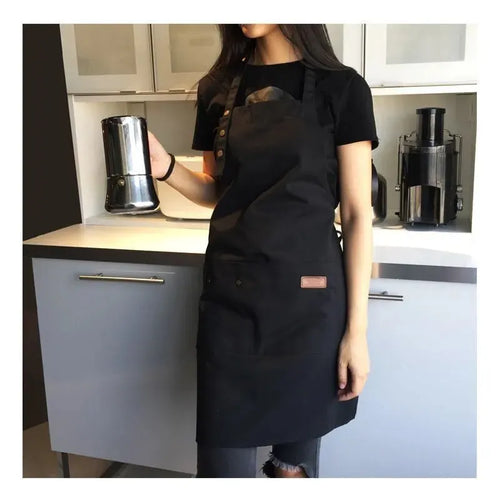 New Fashion Kitchen Aprons for Woman Men Chef Work Apron for Grill
