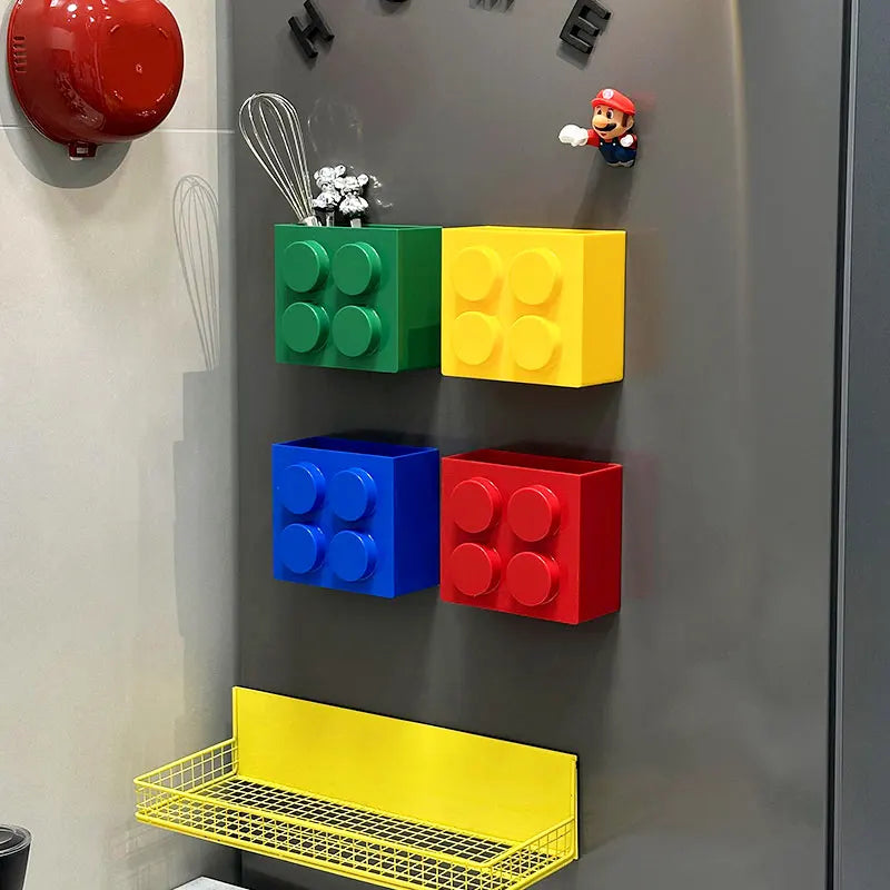Magnetic wall-mounted narrow-edge kitchen straw, cling film storage