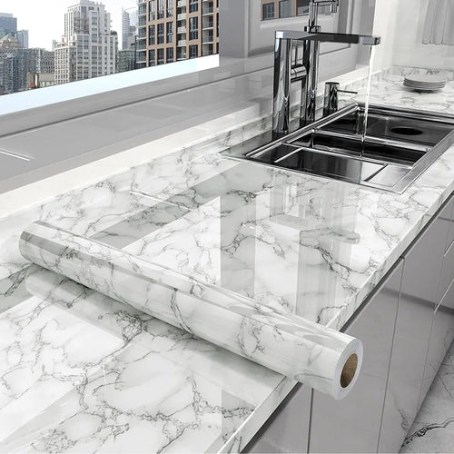 Marble Kitchen Oil-Proof Film Stove Waterproof Moisture-Proof