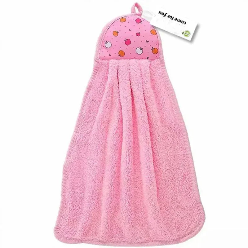 4pcs Coral Velvet Bathroom Supplies, Soft Hand Towel, Absorbent Cloth