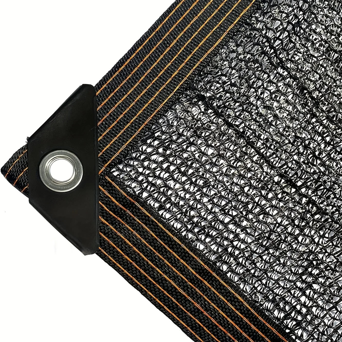Black Shade Cloth Sunblock Mesh Cover Taped Edge With Grommets, Sun