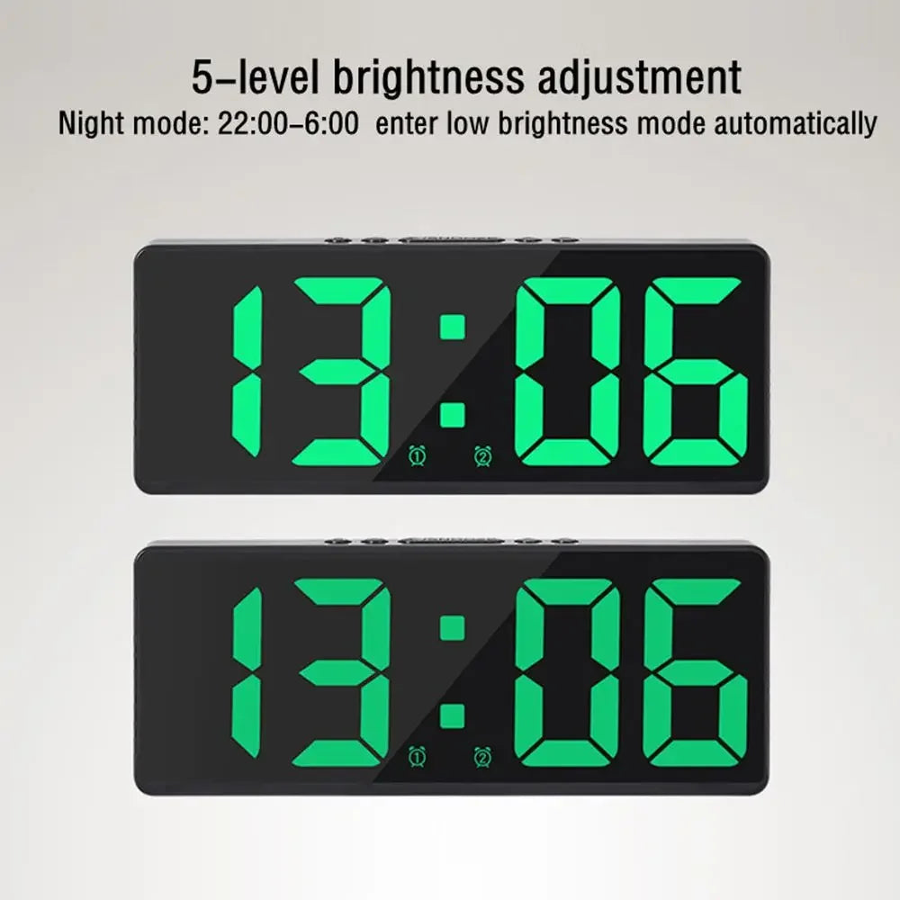 Creative Number Clock Color Nightlight Temperature Calendar Alarm