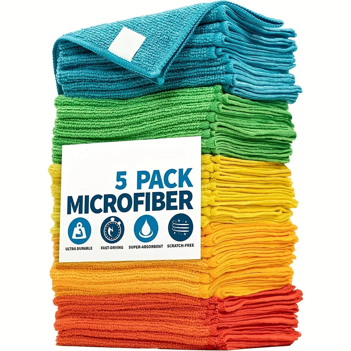 10/5/3pcs Microfiber Cleaning Cloth, Dishwashing Cloth Household Rag