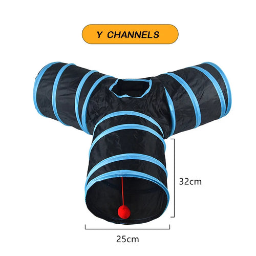Cat Tunnel  Foldable Cats Tunnel Cat Toy Breathable Drill Barrel for