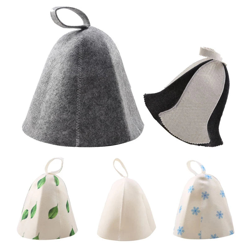 1/2/4PCS Felt Head Protection Bath Anti Heat Free Size Russian Style