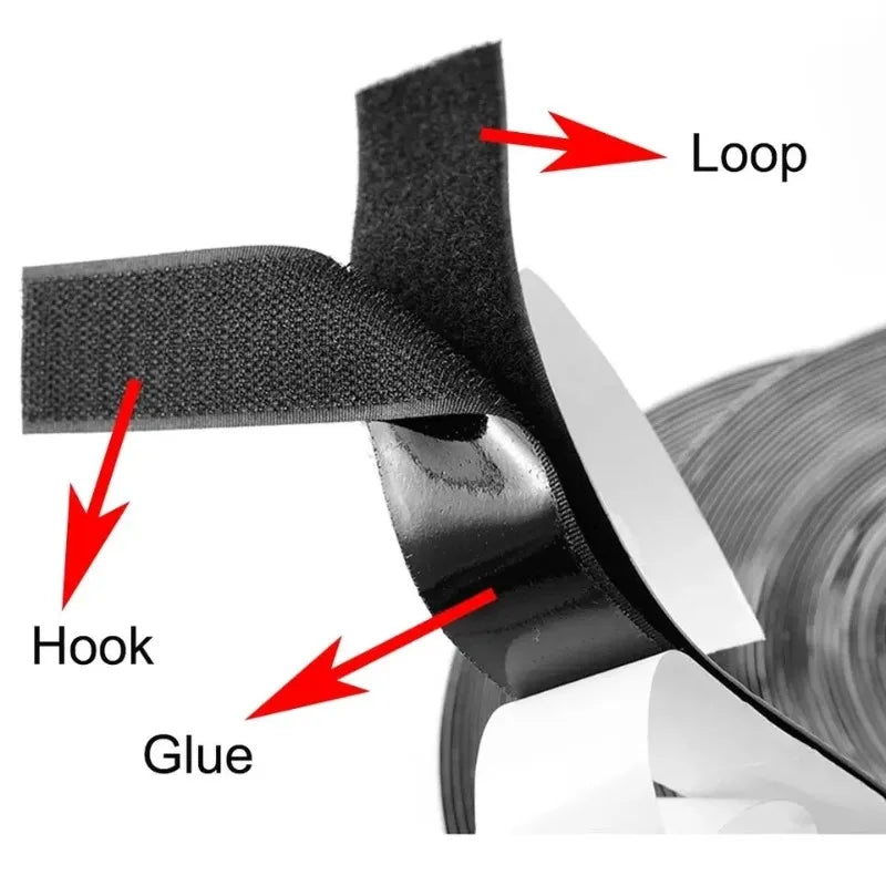 1/3/5M Strong Self-adhesive Fastener Tape Hook and Loop Magic Nylon