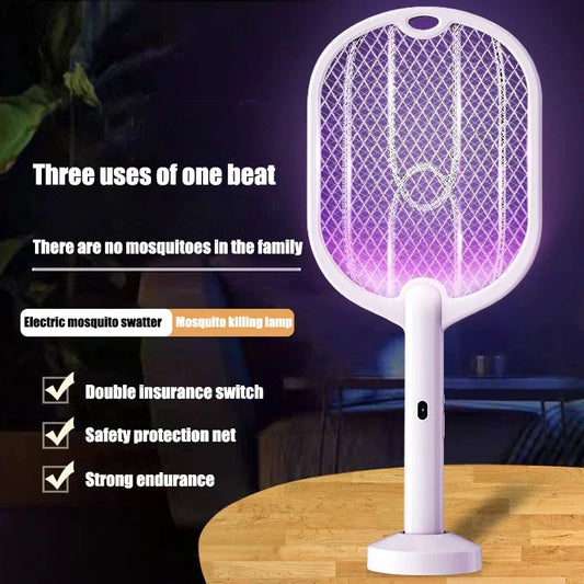 Upgraded 3000V Mosquito Swatter with TYPE-C Charging, 3 in 1 Electric