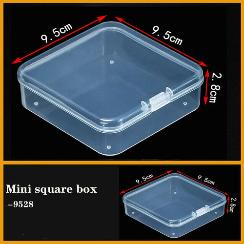 Transparent Plastic box Screw Compartment Box Jewelry Earring Display