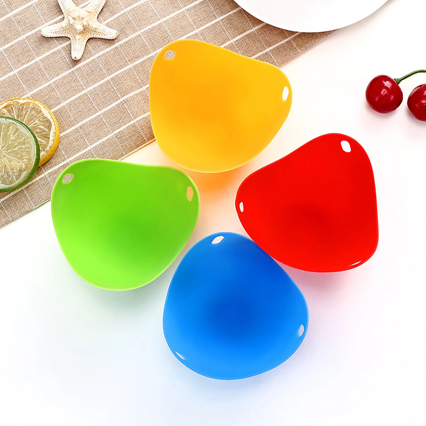 Silicone Egg Poacher Cups Egg Boiler Mold Cup for Microwave Air Fryer