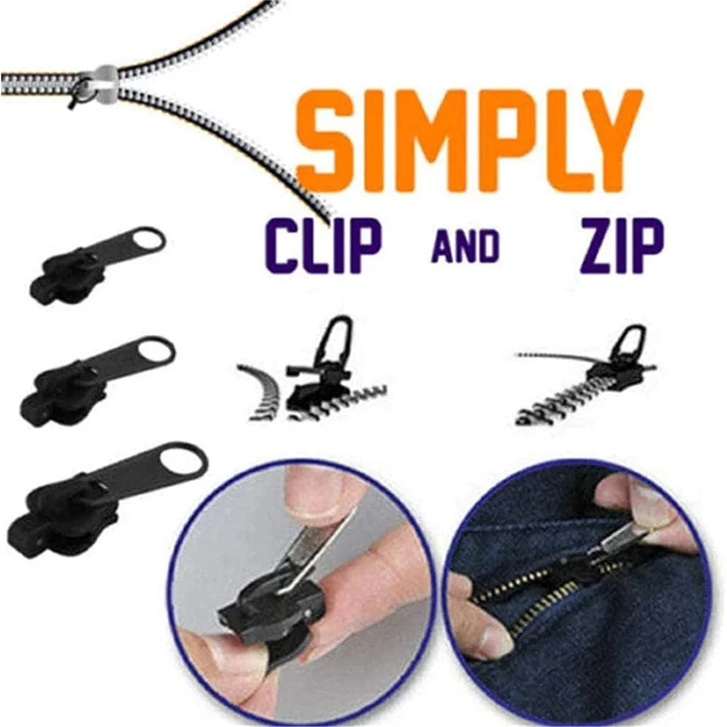 6/36pcs Fix Zip Puller Universal Instant Zippers Fix Zipper Repair Kit