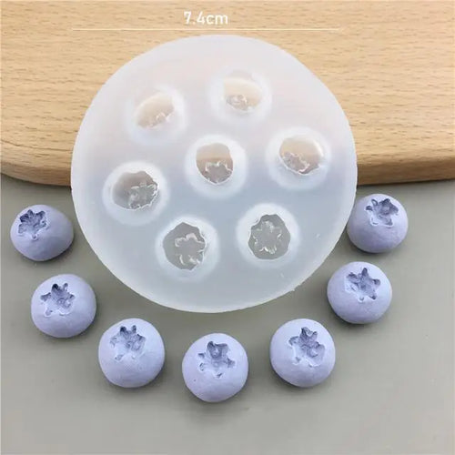 3D Blueberry Raspberry Candle Mold Simulation Fruit Fondant Silicone