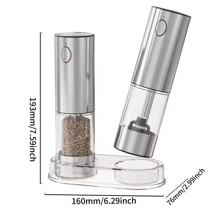 1/2pcs Automatic Pepper Grinder Salt And Pepper Grinder USB