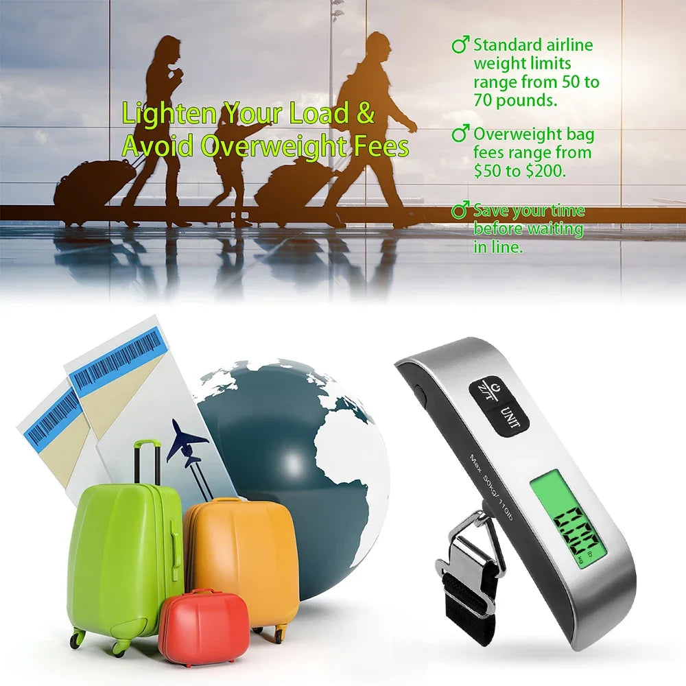 Portable Hook Scale Digital LCD Weight Scale 110lb/50kg Electronic