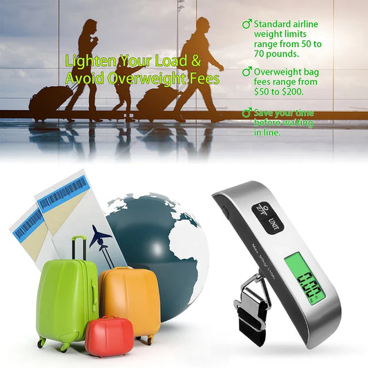 Portable Hook Scale Digital LCD Weight Scale 110lb/50kg Electronic