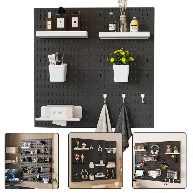 No-Drill Gaming Room Pegboard, Wall Organizer for Controller,