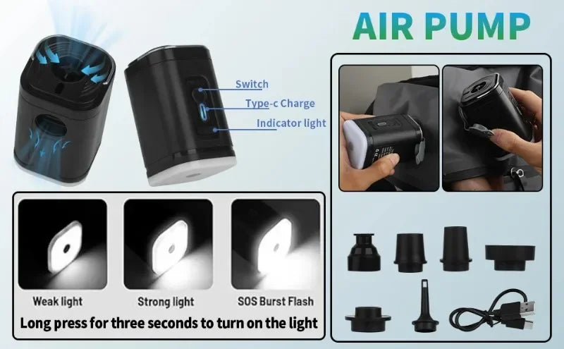 17L Vacuum Compression Bag with Air Pump Reusable Travel Clothing