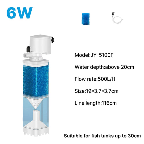 Aquarium Filter Pump Fish Tank Submersible Silent Air Oxygen Aerator