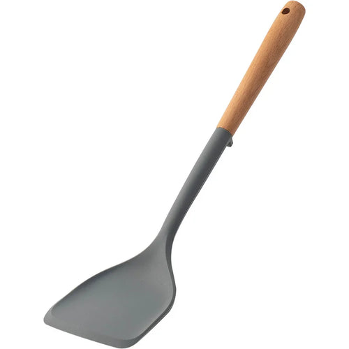 Silicone Kitchen Utensils Set Wooden Handle Non-stick Spatula Cookware