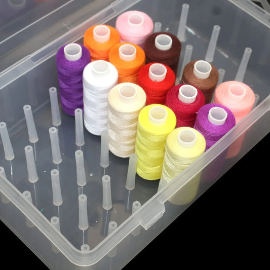 42 roll sewing thread storage box, transparent PP plastic embroidery