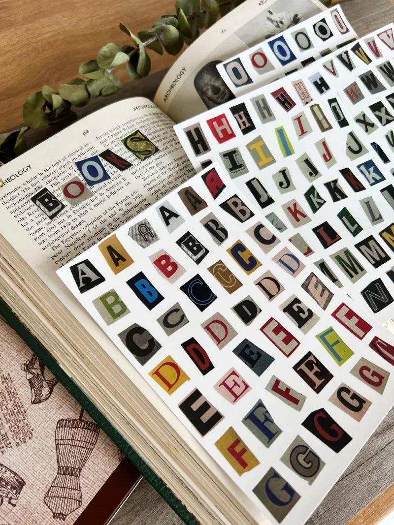 Korea Ins English Alphabet Number Symbol Label Sticker DIY