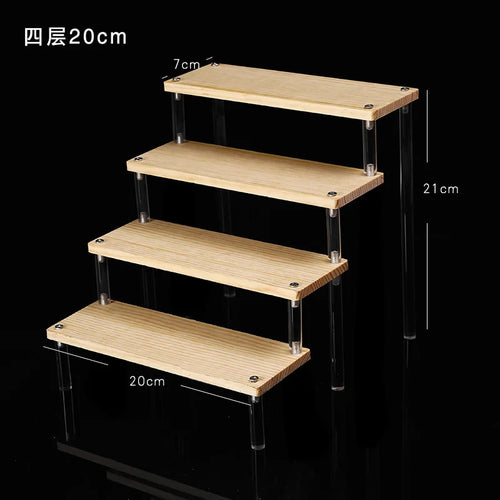 1-5 Tier Acrylic Display Stand,Clear Display Riser Rack for
