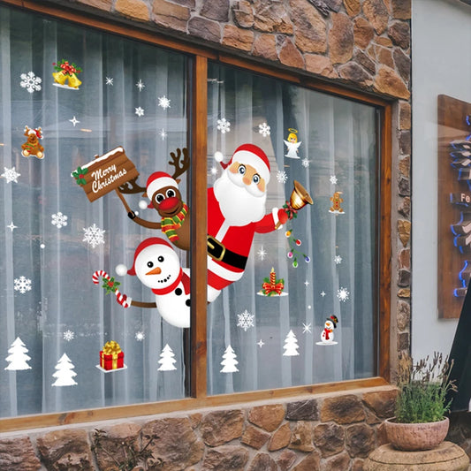 Christmas Window Stickers Merry Christmas Decorations for Home 2025