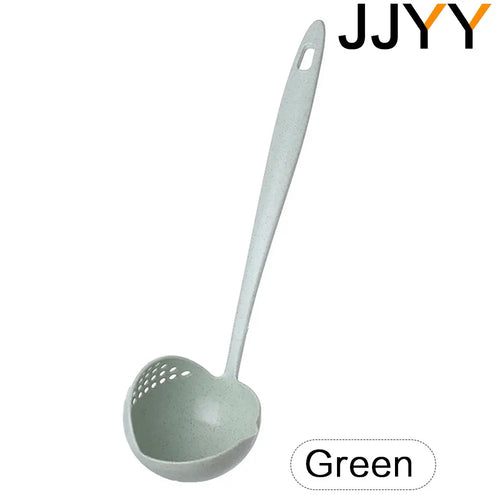 JJYY The 2 in 1 Kitchen Spoon Spoon Long handle Plastic Colander