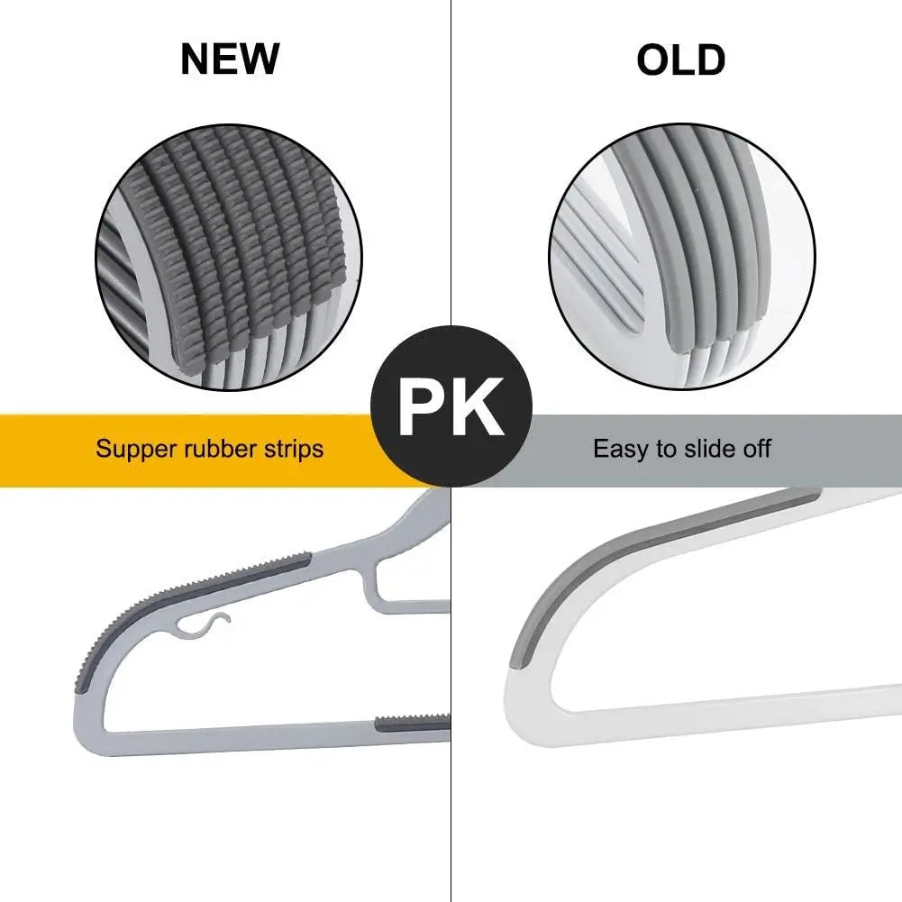 10 Piece Set Of Heavy-Duty Dry And Wet Hangers With Anti Slip Pads