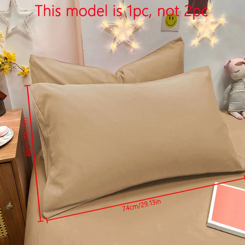 1 Piece Of Matte Solid Color Pillowcase, Bedroom Pocket Sealed Soft