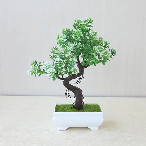 Artificial Plastic Plants Bonsai Small Tree Pot Fake Plant Potted