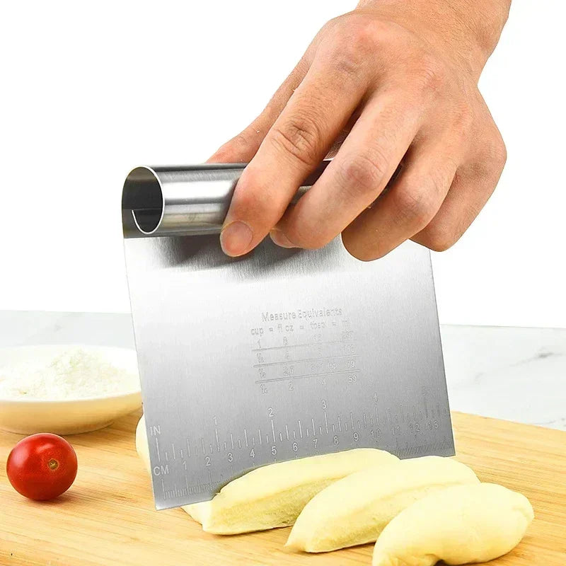 Stainless Steel Scale Cake Scraper DIY Dough Pastry Spatulas
