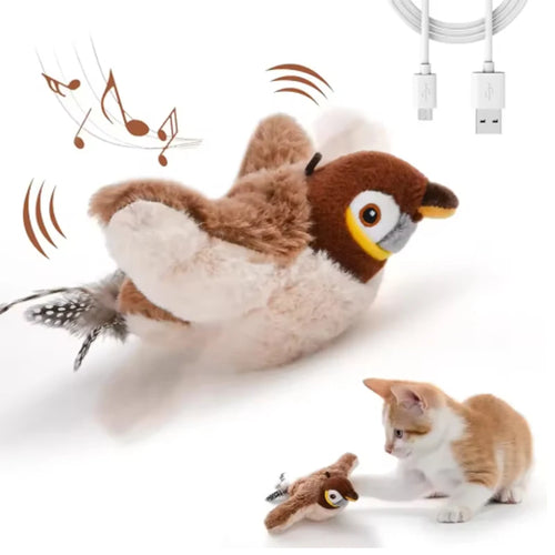 Hot Simulated Bird Cat Toy Interactive Toys Dog Rechargeable Chirping