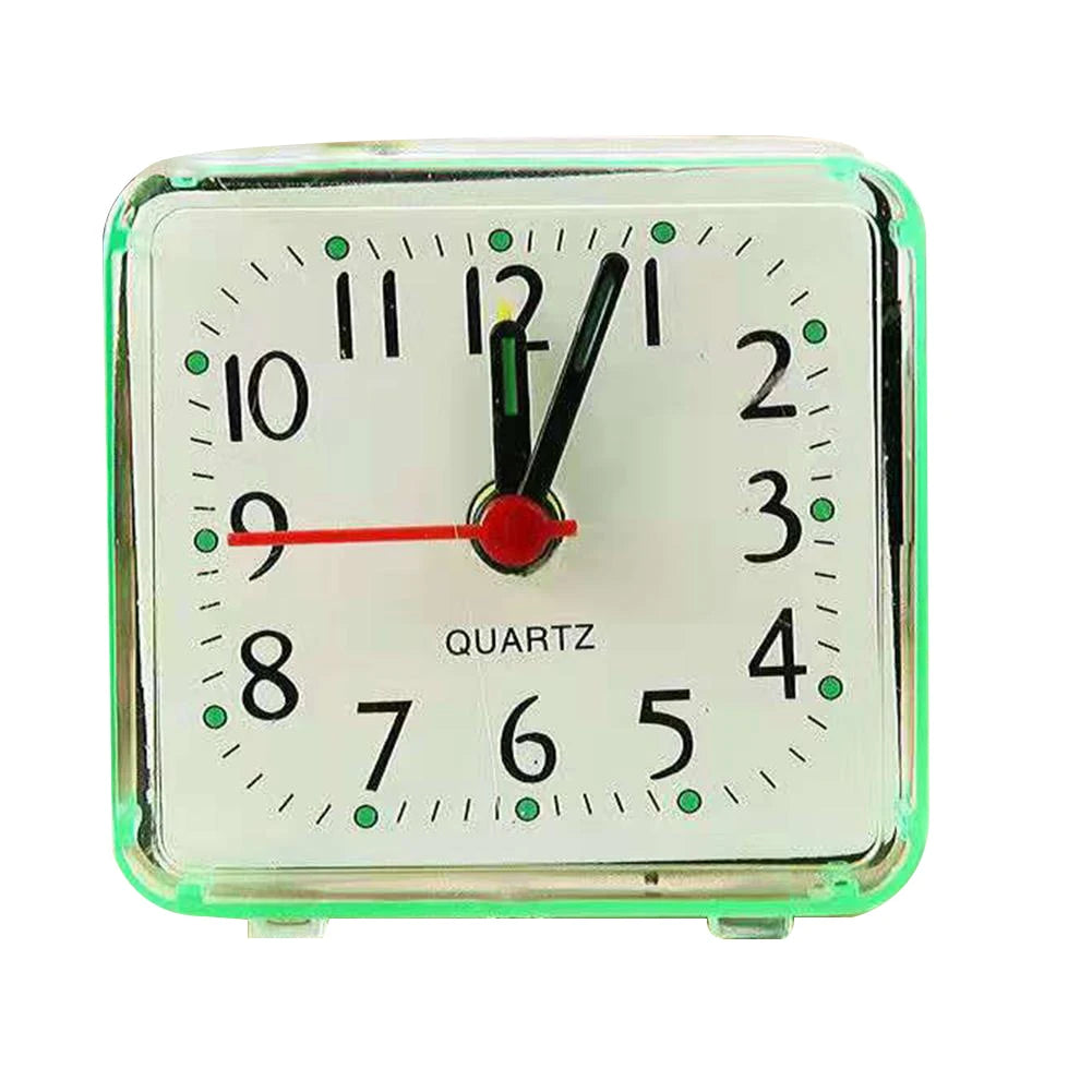 Bedside Small Alarm Clock Quartz Battery Square Candy Color Student