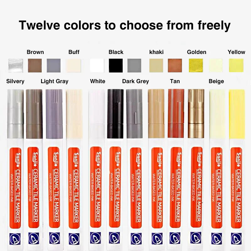 1/3 Pcs Waterproof White Marker Pen Wall Seam Repair Tiles Grout