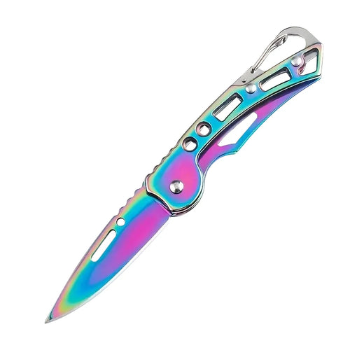Folding Fruit Knife, Stainless Steel Outdoor Knife with Non-slip