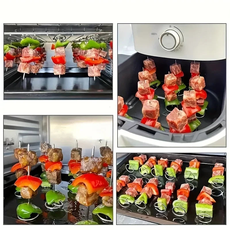 10pcs Air Fryer Oven, Vertical Grill, Skewer Grill, Universal