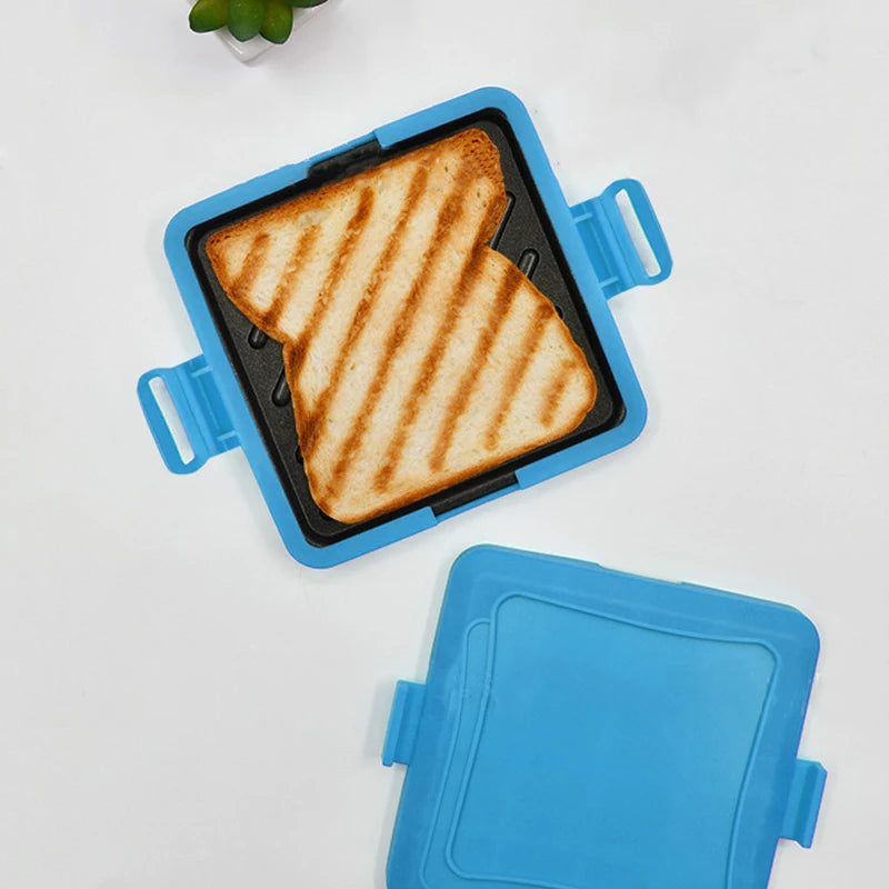 1pc Food Grade Silicone Easy-to-Use Microwave Sandwich Maker with