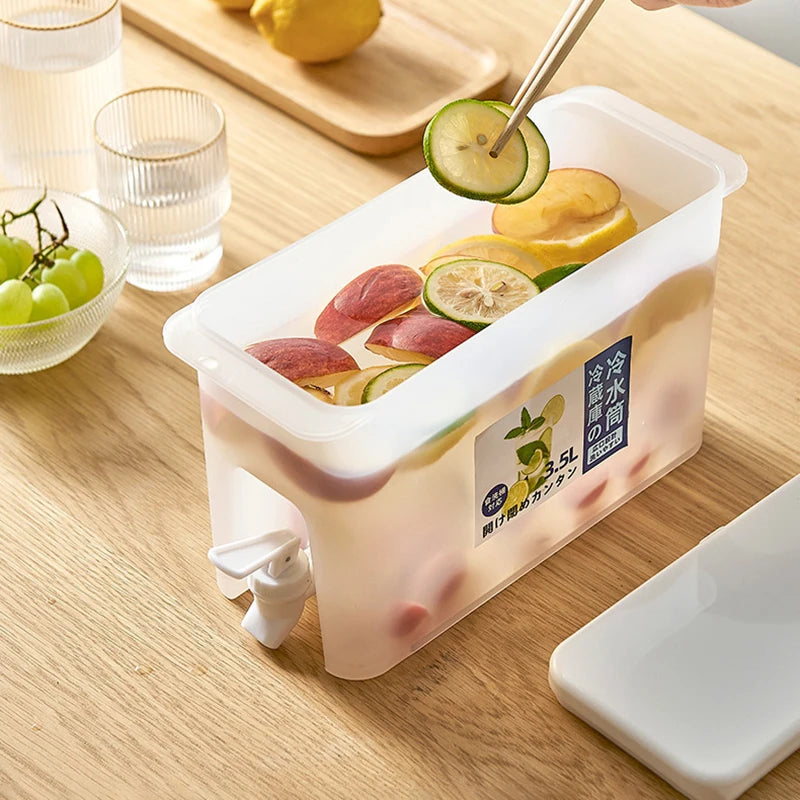 3.5L Water Kettle With Faucet Beverage Dispenser Cold Juice Lemonade