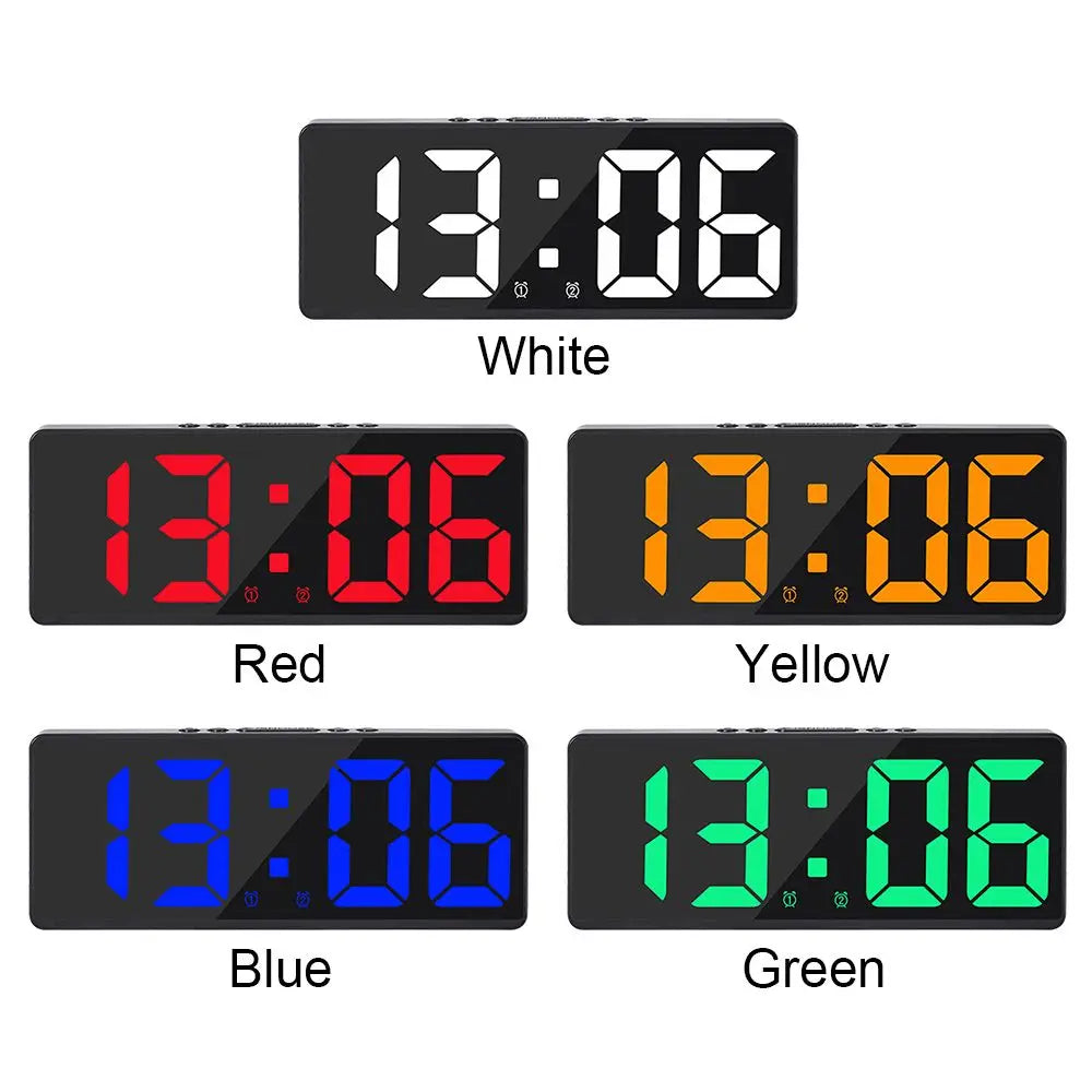 Creative Number Clock Color Nightlight Temperature Calendar Alarm