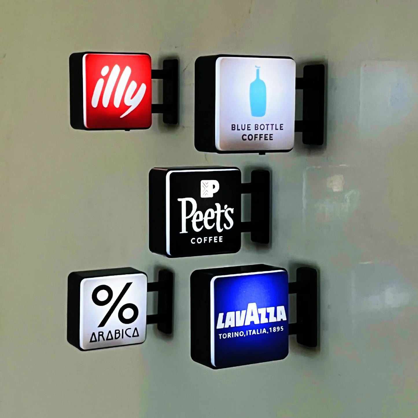 Coffee Corner Creative LED Fridge Magnet Light Up Magnetic Decor for