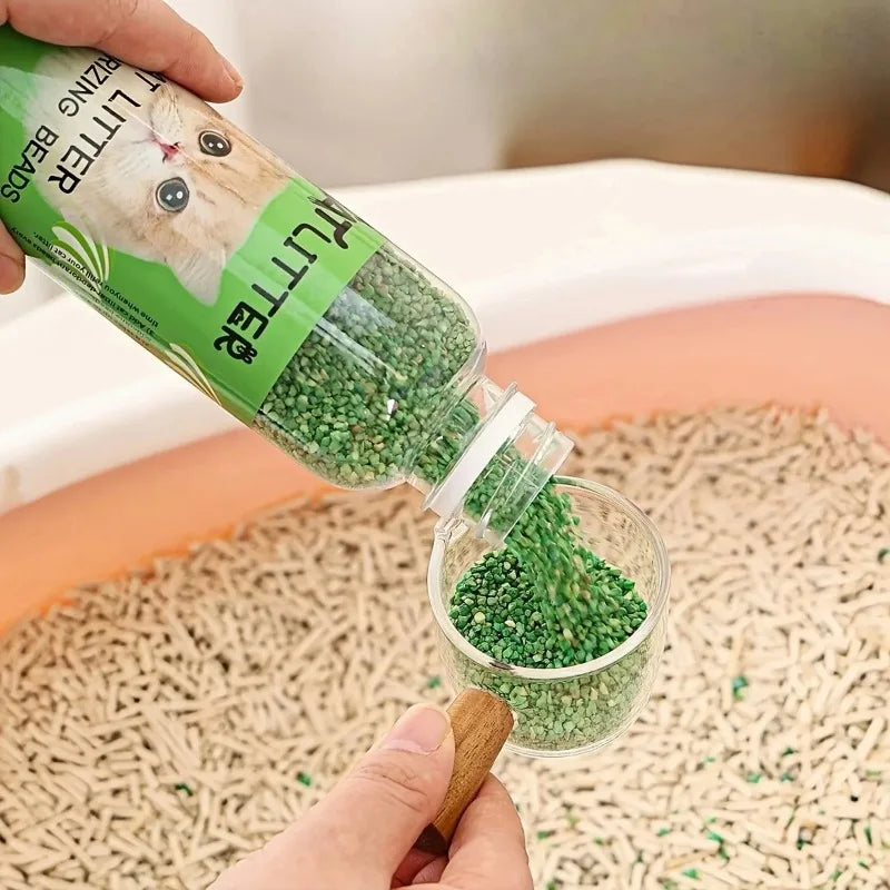 Cat Litter Deodorizing Beads Bottle - Odor Eliminator for Comfortable