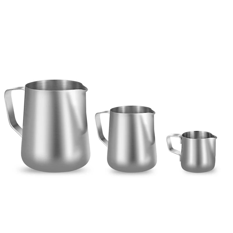 Milk Frother Jug Stainless Steel Container 100ML 350ML 600ML Frothing