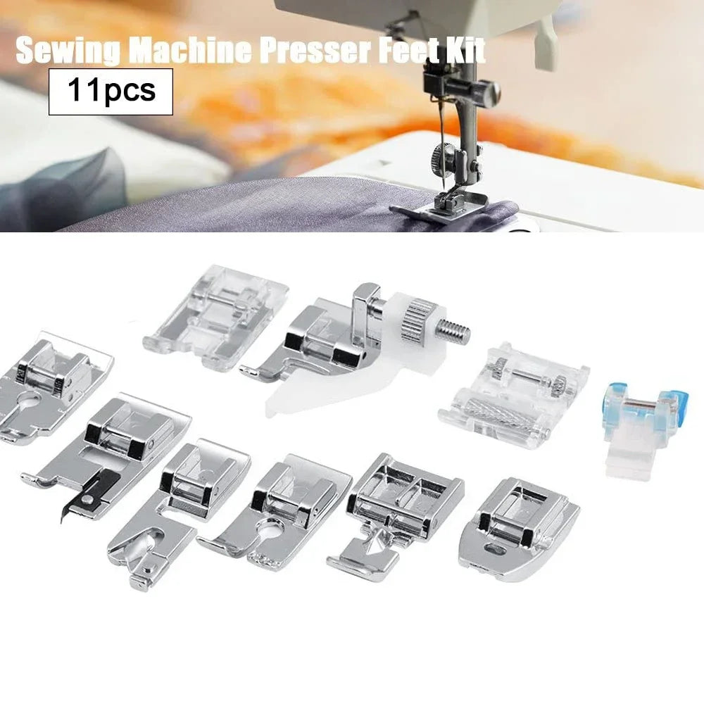 11Pcs Snap-On Presser Feet Kit for Low Shank Sewing Machines -