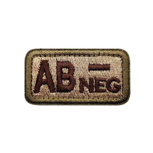 2.5*5CM,A B AB O POS-NEG Blood Type Badges Fabric Applique Embroidery