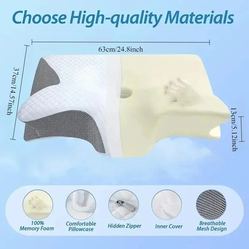 Sleep Memory Pillow Butterfly Memory Foam Neck Pillows Contoured Sleep