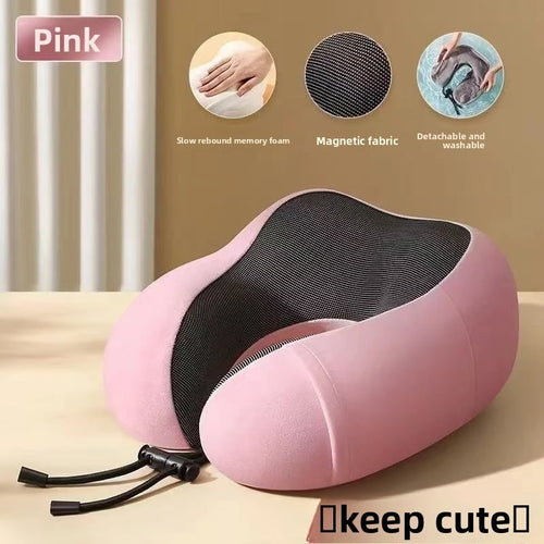 U Shaped Memory Foam Neck Pillows Soft Travel Pillow Massage Neck